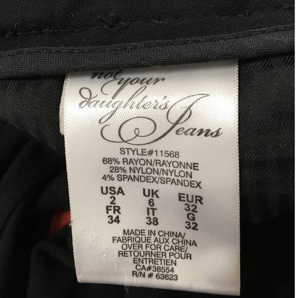 NYDJ Not Your Daughter's Jeans Size 2 Black Lift Tuck Technology Ankle Buttons - Picture 4 of 7